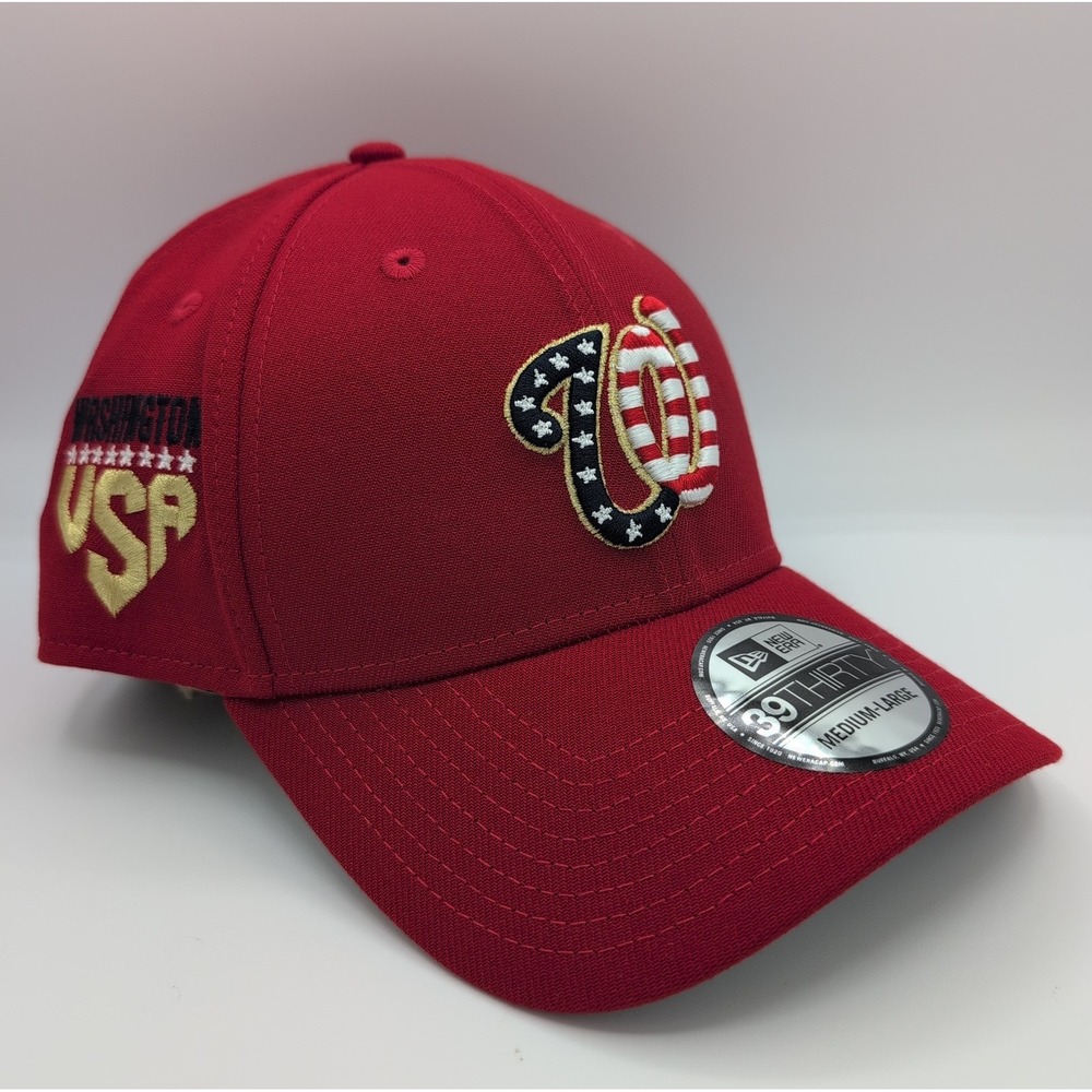 New Era Washington Nationals Fourth of July 39Thirty Hat Mens M/L Stretch Fit